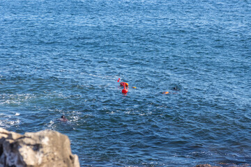Vista de Mergulhadores em Cascais Portugal