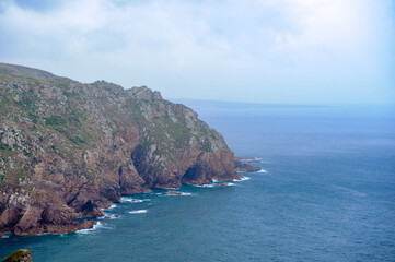 Fototapeta na wymiar It's Cliffs and rocks of Cabo da Roca, the westernmost extent of continental Europe (Euroasia)