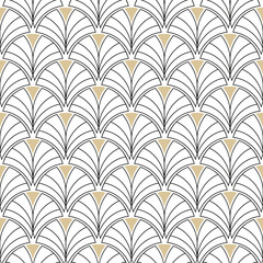 Classic Art Deco Seamless Pattern. Geometric Stylish Texture. Abstract Retro Vector Texture. Vintage wallpaper. Vector modern tiles pattern.