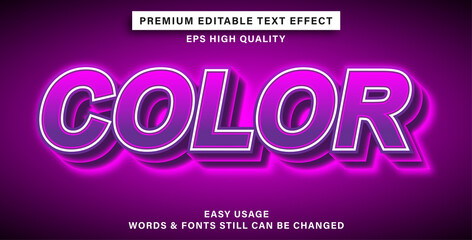 Text effect color