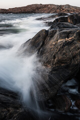 Waves crushing the coastline, Sweden
