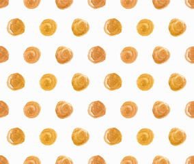 Seamless pattern with gold various dots . Gold dots, sparkles, shining dots. Paddle, children's background