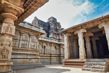 Vijayanagara temple in Hampi, Karnataka, India