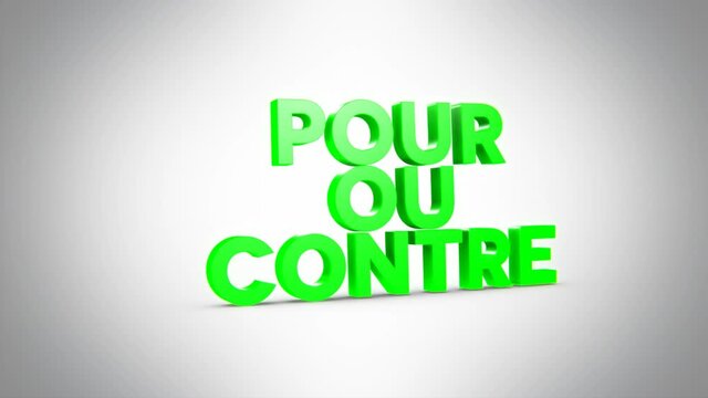 pour ou contre 3D vert