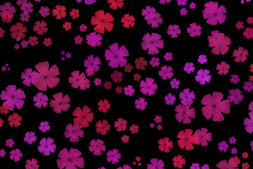 Fototapeta na wymiar Flower background, flower pattern wallpaper with black background