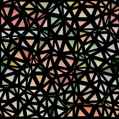 Abstract pattern with tiled structure and color gradient rich circles at the background