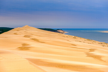 Dune of Pilat (Grande Dune du Pilat), the tallest sand dune in Europe. And the Atlantic Ocean.