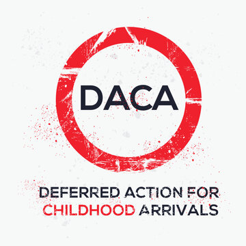Warning sign (Deferred Action for Childhood Arrivals), vector illustration