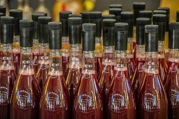 lot de bouteilles remplies