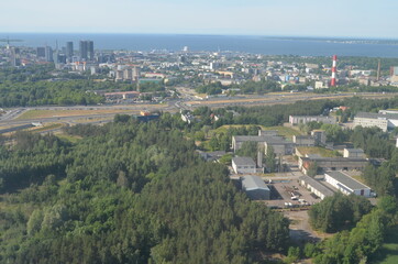 View from the airliner of Tallinn - Oslo