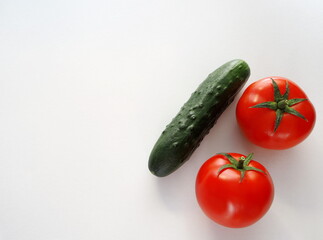 cucumbers and tomatoes