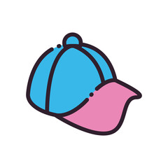Isolated hat fill and line style icon vector design