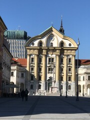 Fototapeta na wymiar old town hall in Ljubljana, Slovenia
