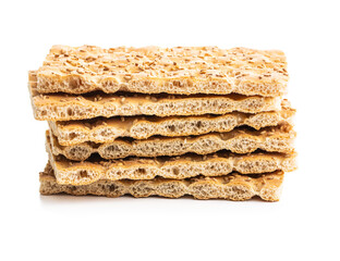 Knackebrot. Wholegrain crispbread with sesame seeds