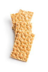 Knackebrot. Wholegrain crispbread with sesame seeds