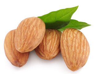 Almond nut isolated on white background