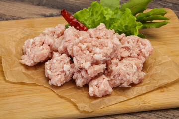 Homemade pork minced meat for cooking