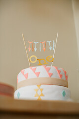 Decorative one year old birthday party birthday cake