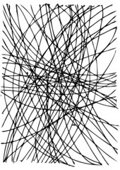 Vector illustration of hand drawn circle black & white pattern. Pattern / Background.
