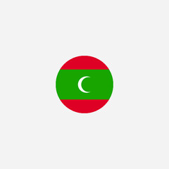 flag of Maldives circle vector