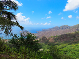 Fototapeta na wymiar Scenic views of the French Polynesian island of Nuku Hiva.