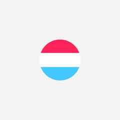 flag of luxembourg vector circle