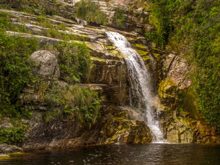 Fototapeta na wymiar waterfall of monkeys Ibitipoca in Minas Gerais.