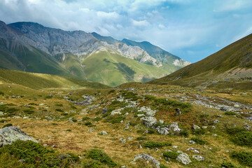 Fototapeta na wymiar Mountain landscape with valley. freedom