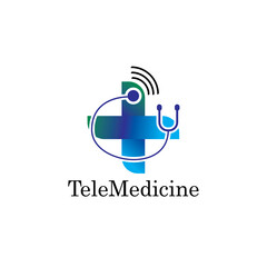 telemedicine logo design concept template for your purpose ready to use