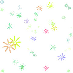 Vector floral simple colorful pattern for your game