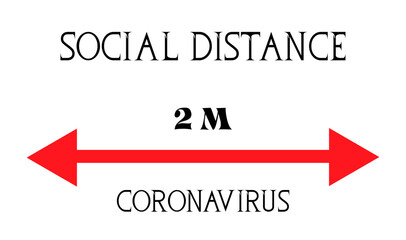 Social distancing line icon. 2 meters distance between sign. Coronavirus pandemic symbol. Design element. Can be used during coronavirus covid-19 outbreak prevention. Vector
creative.
