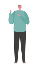 Avatar man cartoon design, Boy male person people human social media and portrait theme Vector illustration