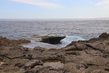 Littoral rocheux à Nusa Ceningan, Indonésie	