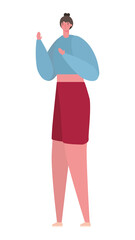 Avatar woman cartoon design, Girl female person people human and social media theme Vector illustration