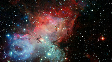 Space galaxy background with nebula. Elements of this image furnished by NASA