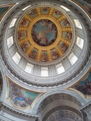 The interior of the Dôme des Invalides (originally Chapelle royale des Invalides), Paris