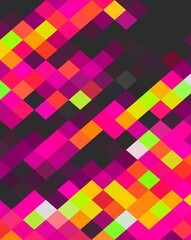 yellow green pink magenta colors neon geometric shapes abstract background 3D illustration