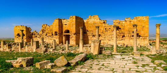 Ruins of Madauros, a Roman-Berber city in the old province of Numidia, Algeria