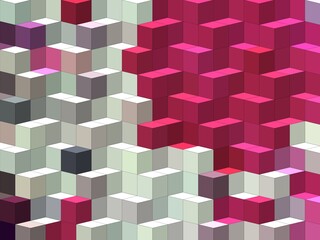 Obraz premium pink white black geometric shapes abstract background 3D illustration