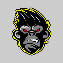 monkey face vector image sport logo