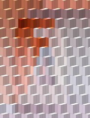 orange blue colorful geometric shapes abstract background 3D illustration