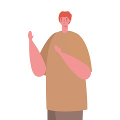 Avatar man cartoon design, Boy male person people human social media and portrait theme Vector illustration