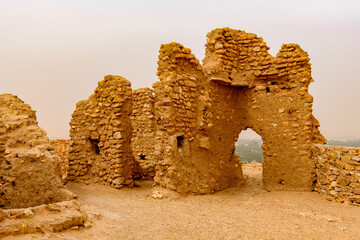 Ruins of the El Meniaa's castle, El Golea oasis, Ghardaia Province, Algeria.