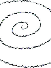 Vector spirals geometric shapes abstract separated objects