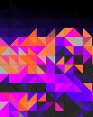magenta pink neon trippy psychedelic geometric shapes abstract background