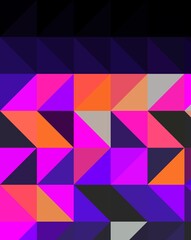 Obraz premium magenta pink neon trippy psychedelic geometric shapes abstract background