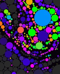 blue cyan green magenta neon trippy psychedelic geometric shapes abstract background