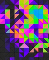 blue cyan green magenta neon trippy psychedelic geometric shapes abstract background