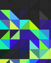 blue cyan green neon trippy psychedelic geometric shapes abstract background