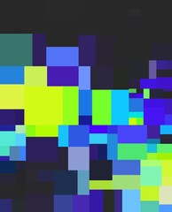 blue cyan green neon trippy psychedelic geometric shapes abstract background